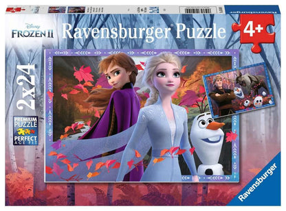 Ravensburger - Puzzle Disney: Frozen 2, Puzzle 4 Años o Más, Puzles Niños 4 Años, Rompecabezas Niños, Ravensburger Puzzle, Regalo Niño 4 Años, Puzzle Frozen, 2x24 Piezas, Medida puzzle 26x18cm