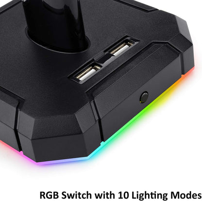 Redragon Scepter-Pro (HA300) RGB Backlight Headset Stand with 4 USB Ports