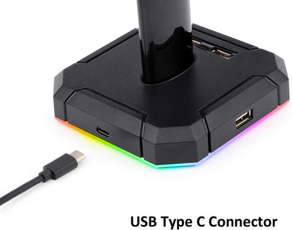 Redragon Scepter-Pro (HA300) RGB Backlight Headset Stand with 4 USB Ports