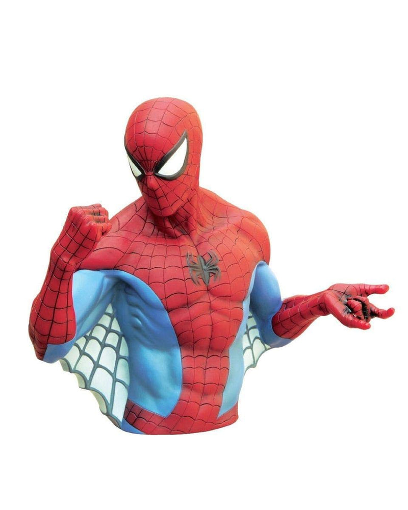 SPIDER-MAN BUST BANK WEB POSE WITH METALLIC PAINT