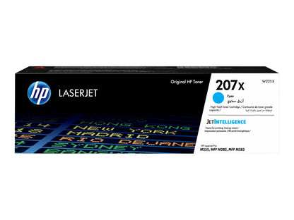 HP W2211X 207X High Yield Original LaserJet Toner Cartridge, Cyan, Single Pack