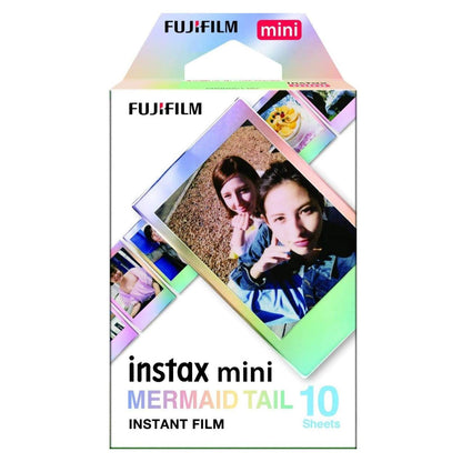 instax mini instant film, Mermaid Tail border, 10 shot pack, suitable for all instax mini cameras and printers