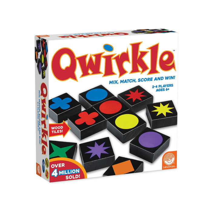 Mindware , Qwirkle UK Edition (NEW) , Board Game , Ages 5+ , 2-4 Players , 45 Minutes Playing Time