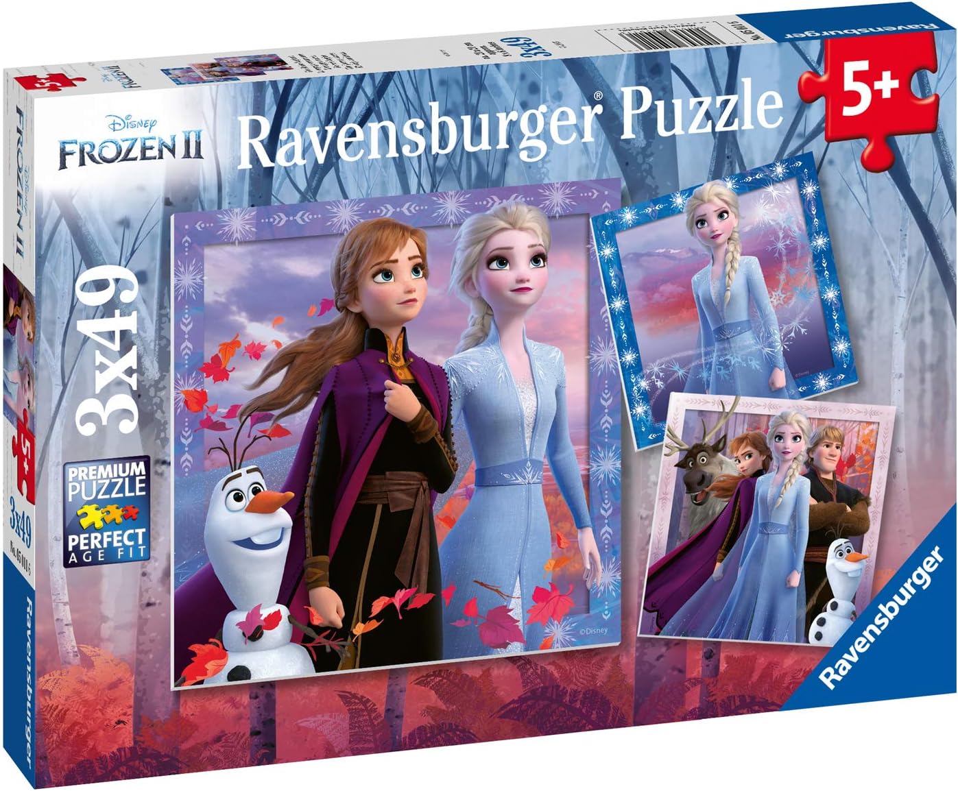 Ravensburger Disney Frozen 2 - 3 x 49 piece Jigsaw Puzzles for Kids Age 5 Years Up