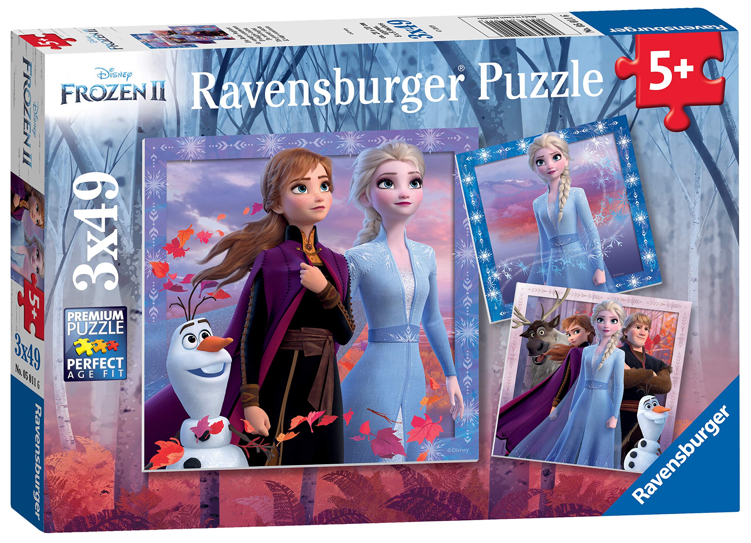 Ravensburger Disney Frozen 2 - 3 x 49 piece Jigsaw Puzzles for Kids Age 5 Years Up
