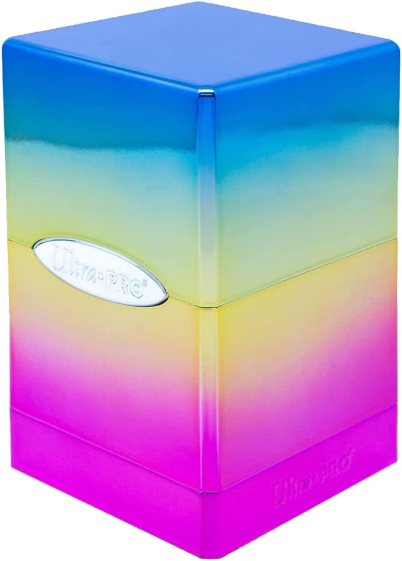 Ultra Pro - Hi-Gloss Rainbow Satin Tower Deck Box - Accessory