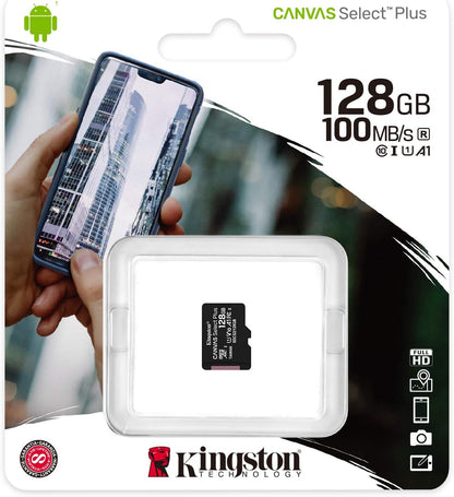 Kingston Canvas Select Plus SDCS2/128GBSP Scheda microSD Classe 10, senza Adattatore SD, 128 GB