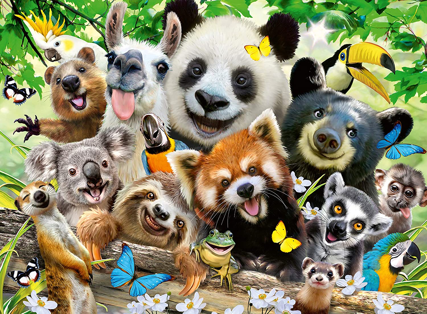 Ravensburger Wildlife Selfie 300 Piece Jigsaw Puzzle for Kids and Adults Age 9 Years and up