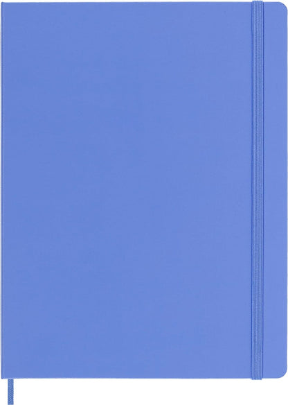 Moleskine - Classic Notebook, Ruled Notebook, Hard Cover and Elastic Closure, Size X-Large 19 x 25 cm, Colour Hydrangea Blue, 192 Pages