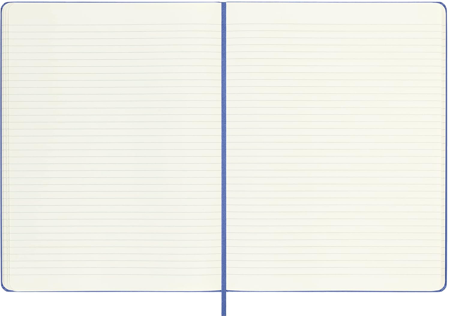 Moleskine - Classic Notebook, Ruled Notebook, Hard Cover and Elastic Closure, Size X-Large 19 x 25 cm, Colour Hydrangea Blue, 192 Pages