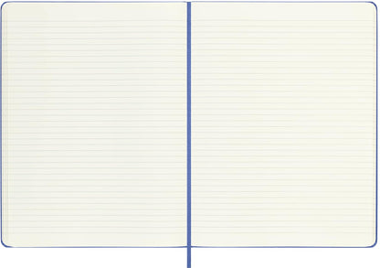 Moleskine - Classic Notebook, Ruled Notebook, Hard Cover and Elastic Closure, Size X-Large 19 x 25 cm, Colour Hydrangea Blue, 192 Pages