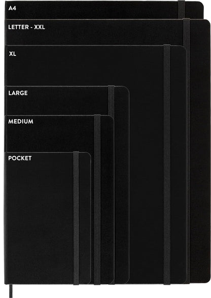 Moleskine - Classic Notebook, Ruled Notebook, Hard Cover and Elastic Closure, Size X-Large 19 x 25 cm, Colour Hydrangea Blue, 192 Pages