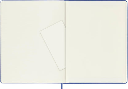 Moleskine - Classic Notebook, Ruled Notebook, Hard Cover and Elastic Closure, Size X-Large 19 x 25 cm, Colour Hydrangea Blue, 192 Pages