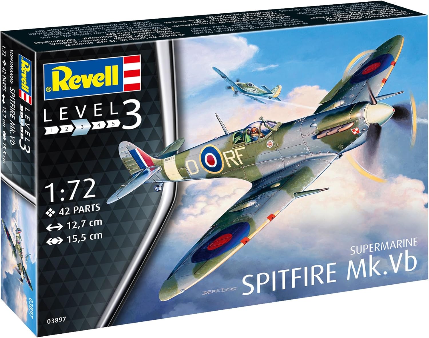 Revell 03897 Supermarine Spitfire Mk.Vb 1:72 Scale Unbuilt/Unpainted Plastic Model Kit