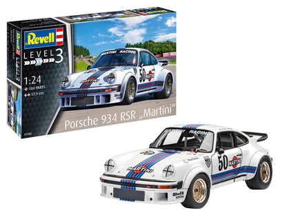 Revell 07685 Porsche 934 RSR "Martini" 1:24 Scale Unbuilt/Unpainted Plastic Model Kit