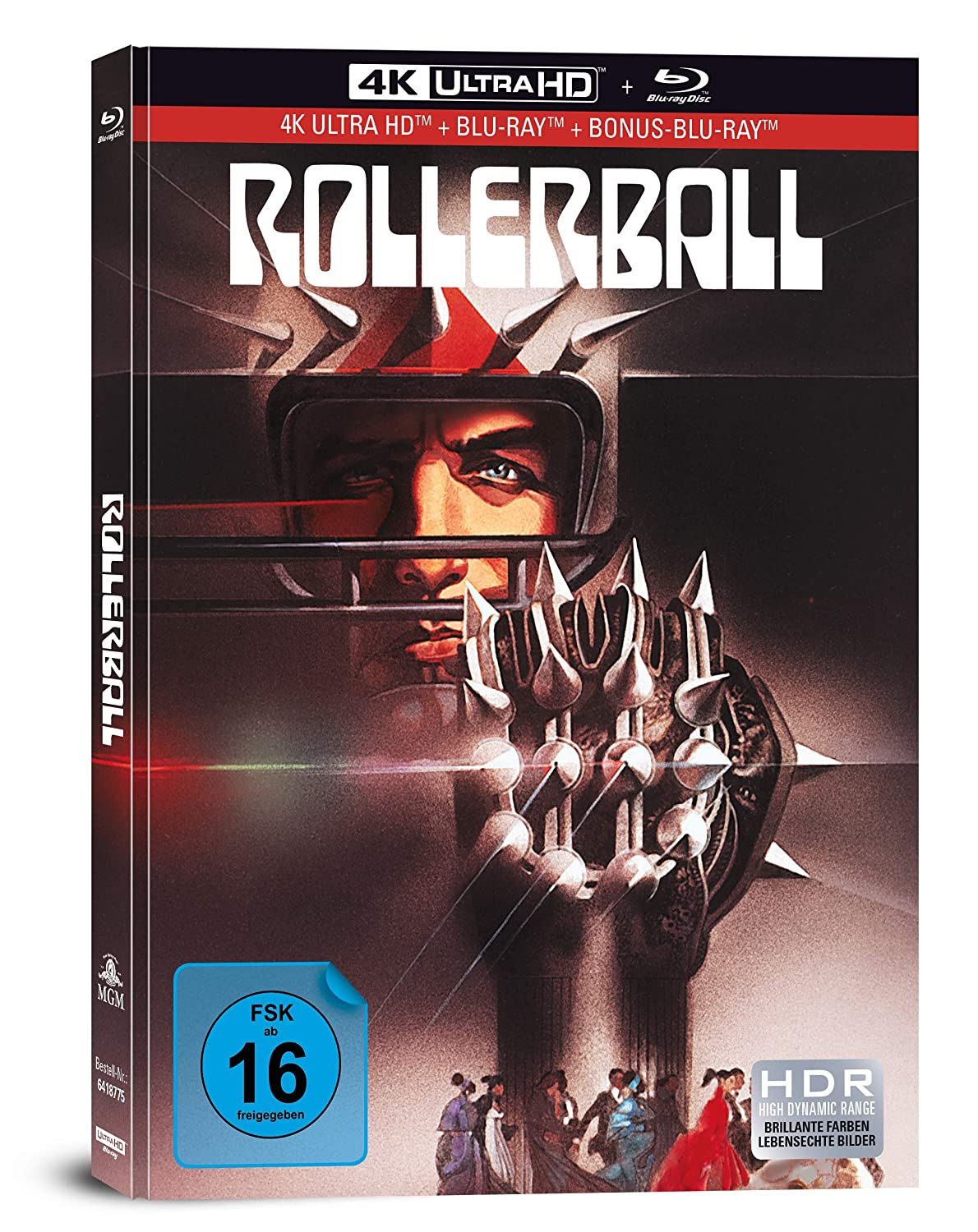 Rollerball - 3-Disc Limited Collector's Edition im Mediabook (4K Ultra-HD/Ultra-HD + Blu-Ray + Bonus-Blu-Ray