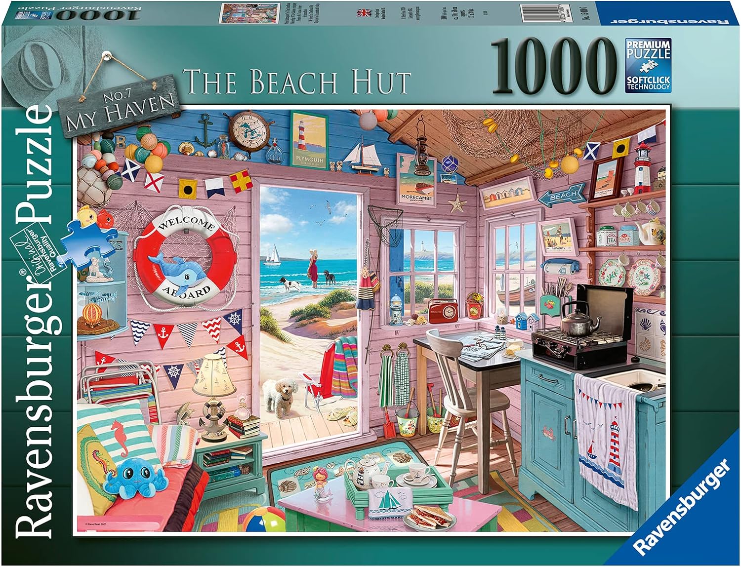 Ravensburger My Haven No.7 The Beach Hut 1000 Piece Jigsaw Puzzle for Adults & for Kids Age 12 and Up & My Haven No.6 The Cosy Shed 1000 Piece Jigsaw Puzzle for Adults & for Kids Age 12 and Up
