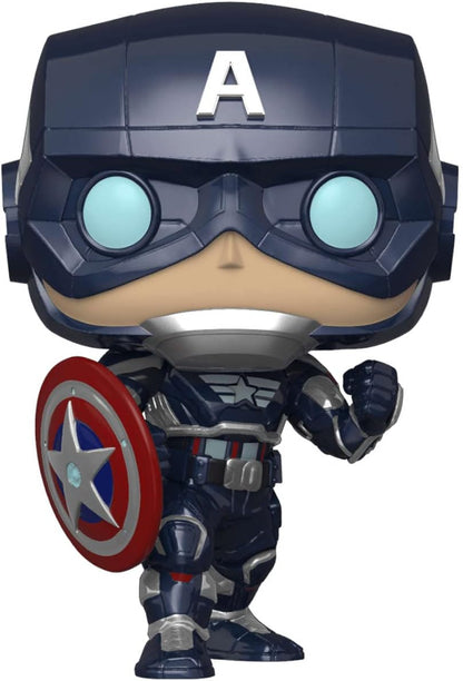 Funko POP! Marvel: Marvel Avengers Game-Capt Captain America - (Stark Tech Suit) - Collectable Vinyl Figure - Gift Idea - Official Merchandise - Toys for Kids & Adults - Video Games Fans