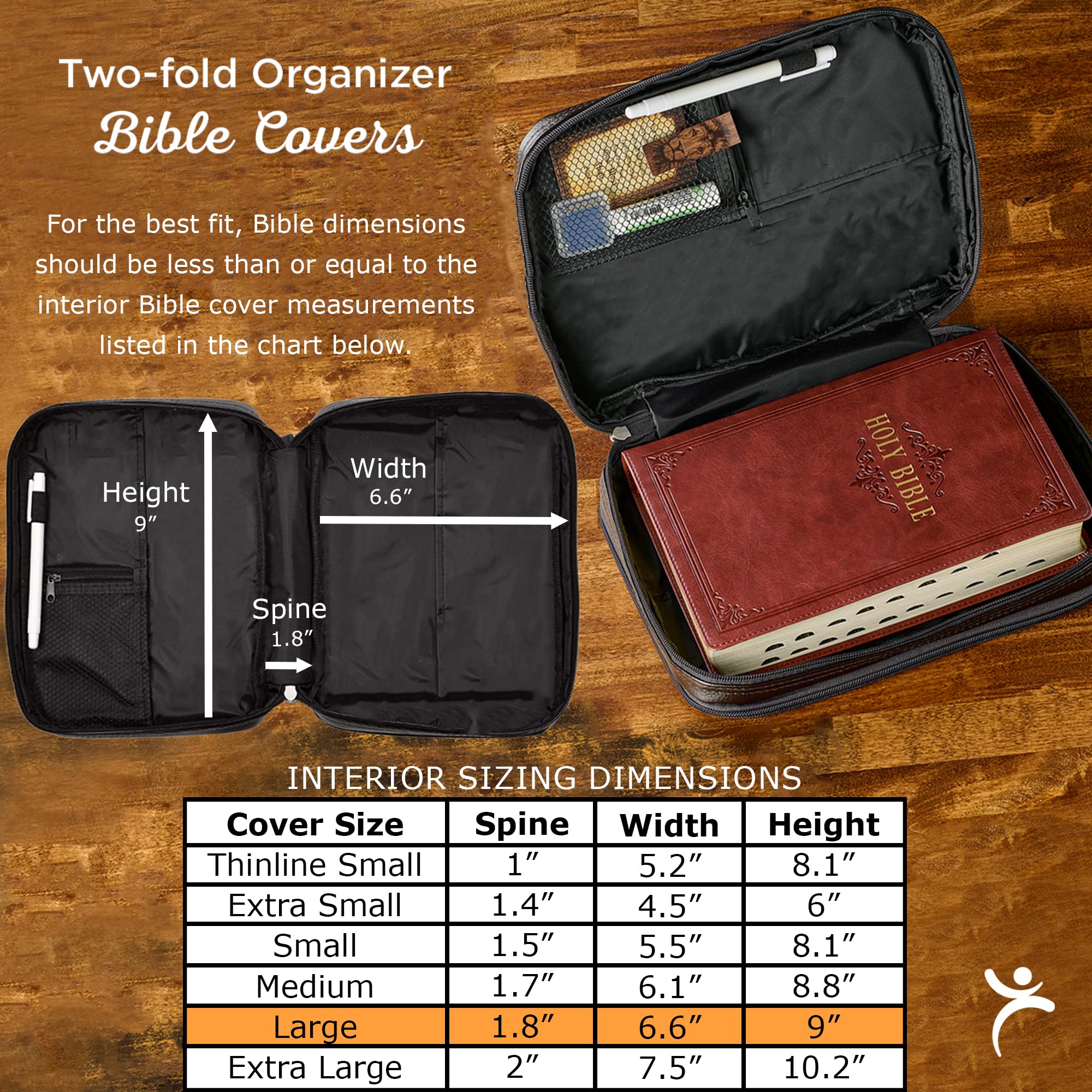 Two-Fold Luxleather Organizer Brn L