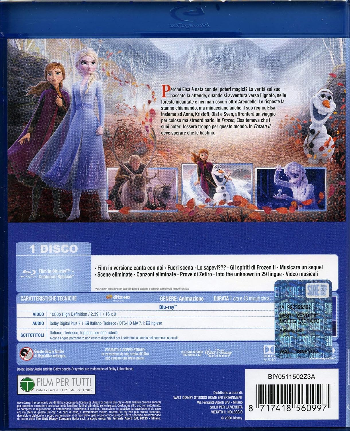 Frozen 2 bluray