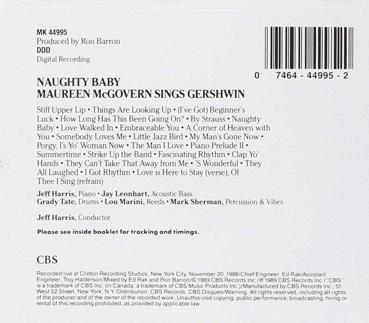 Naughty Baby: Songs of Gershwin