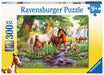 Ravensburger- Caballos Salvajes en el río Horses Puzzle de 300 Piezas, Color Amarillo (12904