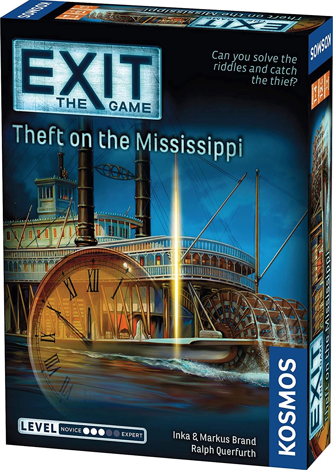 Thames & Kosmos - EXIT: Theft On The Mississippi - Level: 3/5 - Unique Escape Room Game - 1-4 Players - Puzzle Solving Strategy Board Games for Adults & Kids, Ages 12+ - 692873