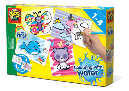 SES creative 14454 Malen mit Wasser Bunte Tiere My First, Verschieden