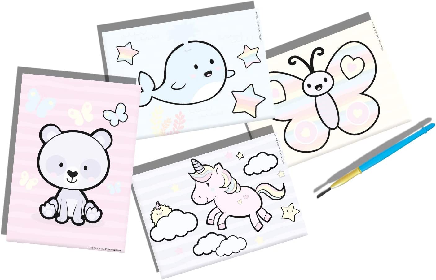 SES creative 14454 Malen mit Wasser Bunte Tiere My First, Verschieden
