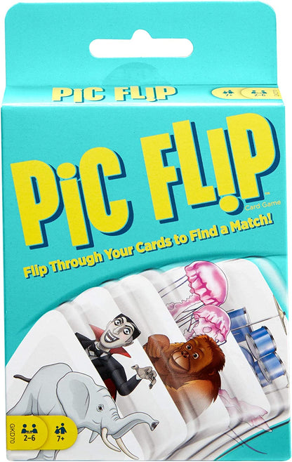 Mattel Games- Pic Flip Juego de Cartas para Niños, Multicolor (GKD70)