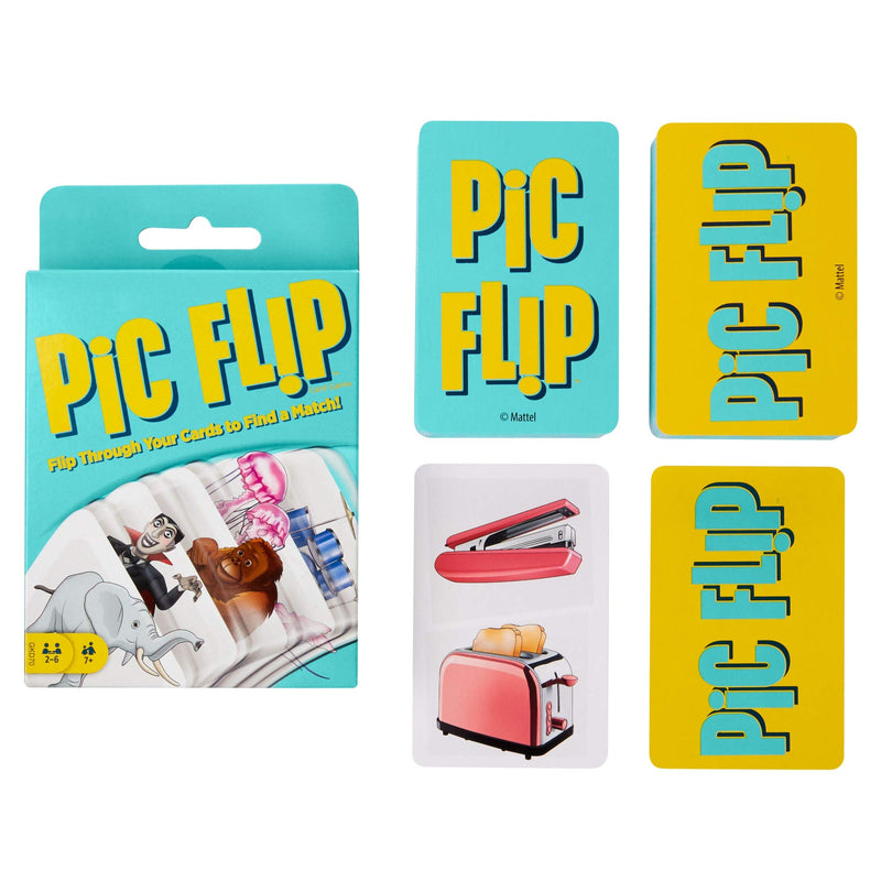 Mattel Games- Pic Flip Juego de Cartas para Niños, Multicolor (GKD70)