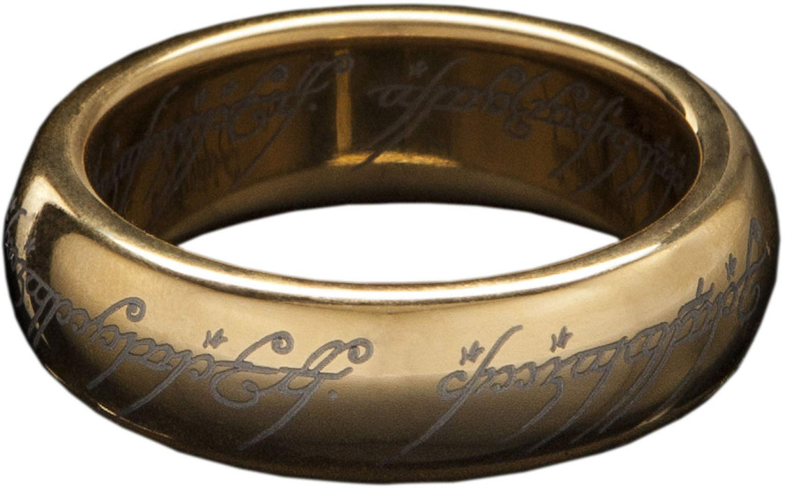 Weta Collectibles Lord of The Rings Tungsten Ring The One Ring (Gold Plated) Size 06