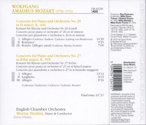 Klavierkonzerte 20 und 27