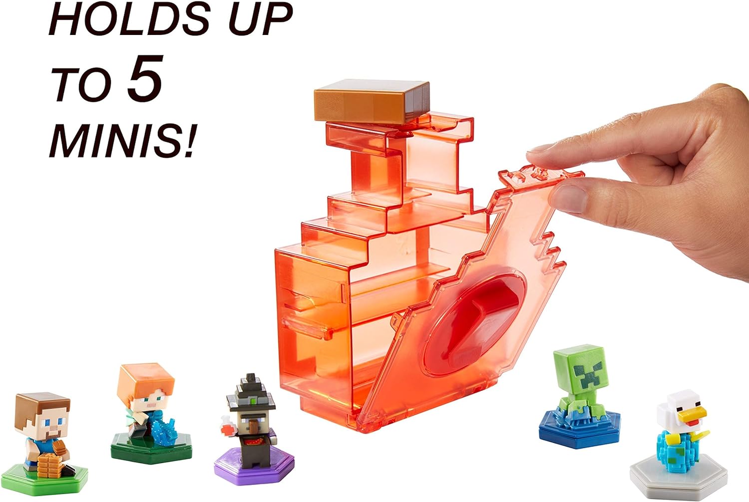 Minecraft - Caja para Transportar Figuras de Juguete Boost Mini (Mattel GKT45