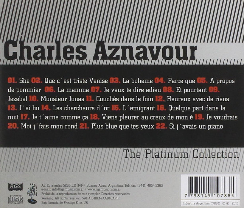Charles Aznavour - Platinum Collection