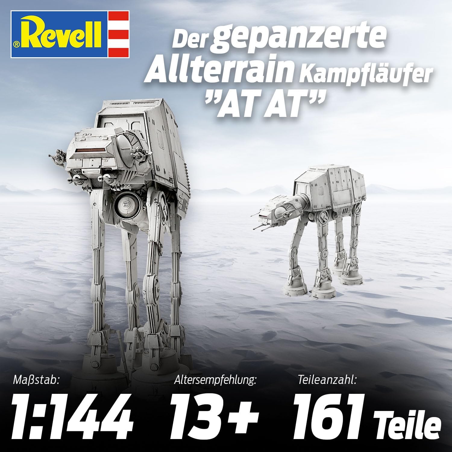 Revell 01205 Disney Star Wars at Stormtrooper originalgetreuer Modellbausatz für Experten, Mehrfarbig, 1/144