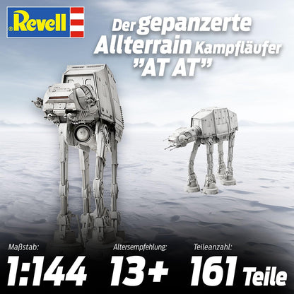 Revell 01205 Disney Star Wars at Stormtrooper originalgetreuer Modellbausatz für Experten, Mehrfarbig, 1/144