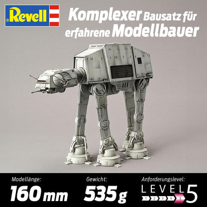 Revell 01205 Disney Star Wars at Stormtrooper originalgetreuer Modellbausatz für Experten, Mehrfarbig, 1/144
