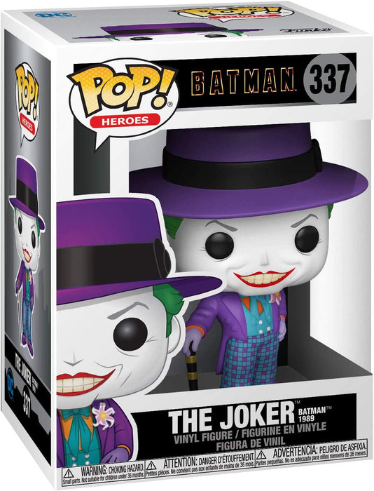 Funko Pop! Heroes: DC Batman 1989 - The Joker with Hat - 1/6 Quote for Rare Chase Variantease - DC Comics - Vinyl Collectible Figure - Gift Idea - Official Merchandise - Comic Books Fans