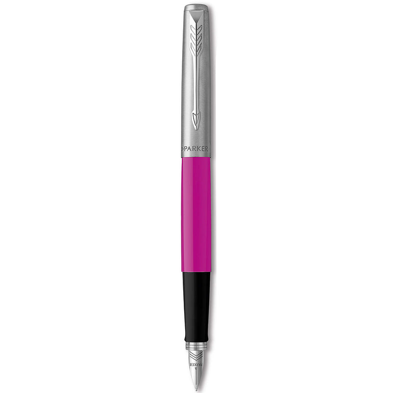 Parker Jotter Originals Fountain Pen | Classic Magenta Finish | Medium Nib | Blue & Black Ink