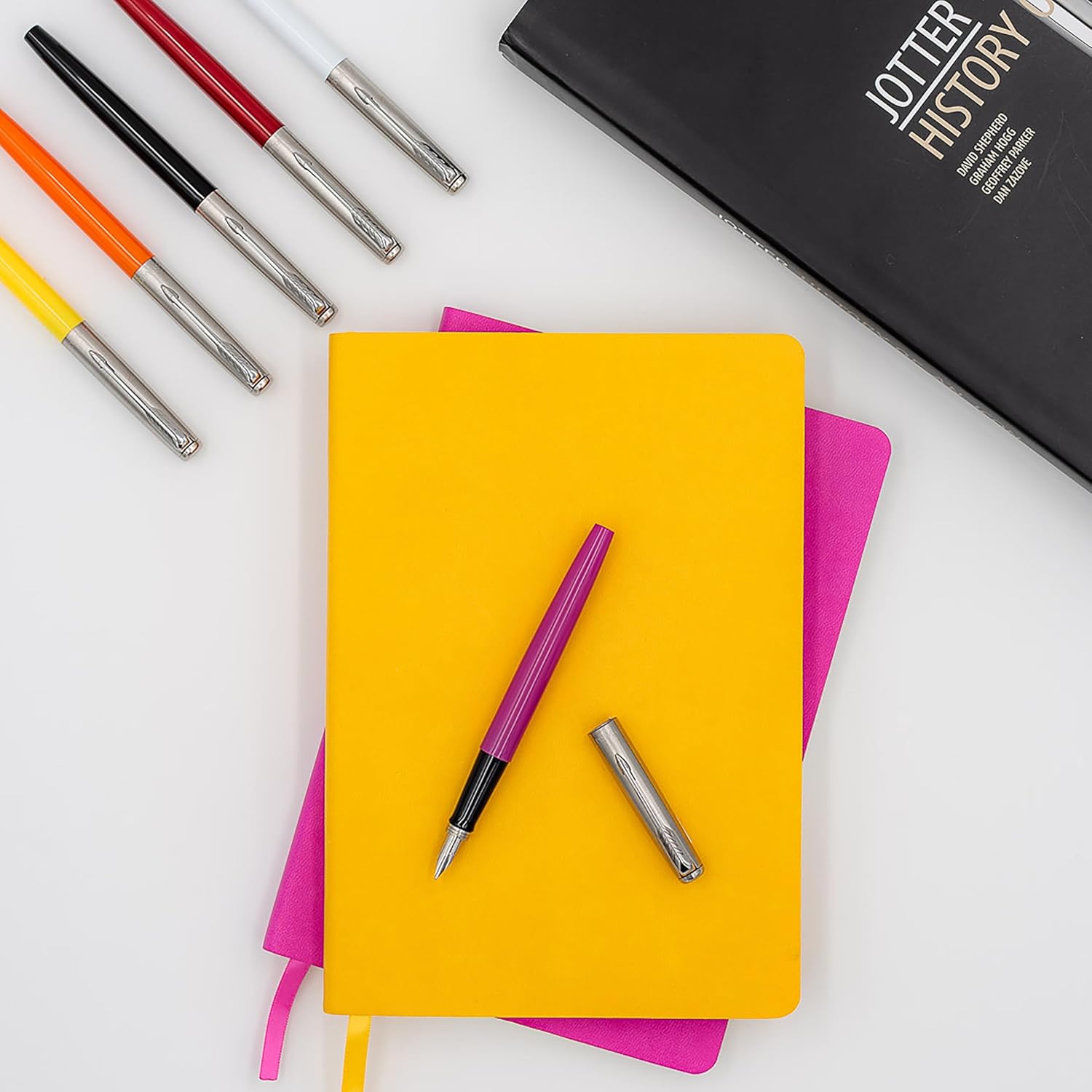 Parker Jotter Originals Fountain Pen | Classic Black Finish | Medium Nib | Blue & Black Ink
