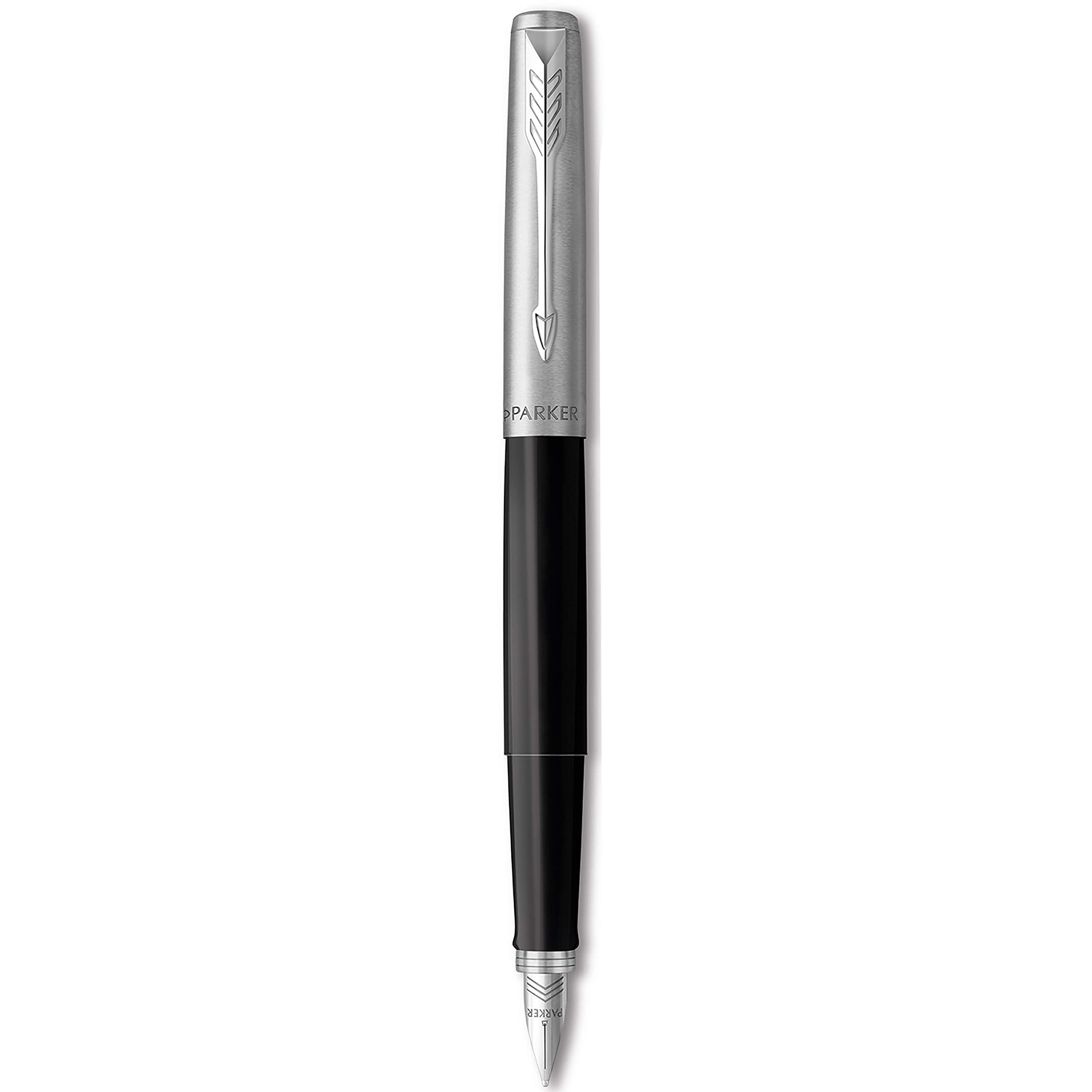 Parker Jotter Originals Fountain Pen | Classic Black Finish | Medium Nib | Blue & Black Ink