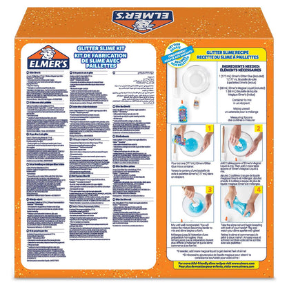 Elmer’s Glitter Slime Kit | with Purple & Blue Glitter Glue plus 2 Bottles of Magical Liquid Slime Activator | 4 Count blue and purple 1 pack Slime Kit