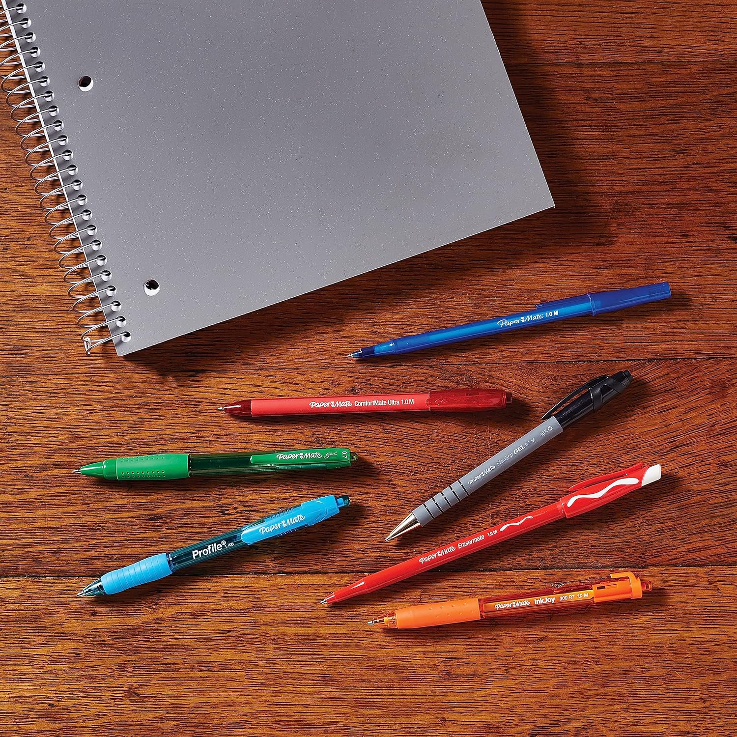 Paper Mate FlexGrip Gel Pens | Medium Point (0.7 mm) | Blue Ink | 4 Count