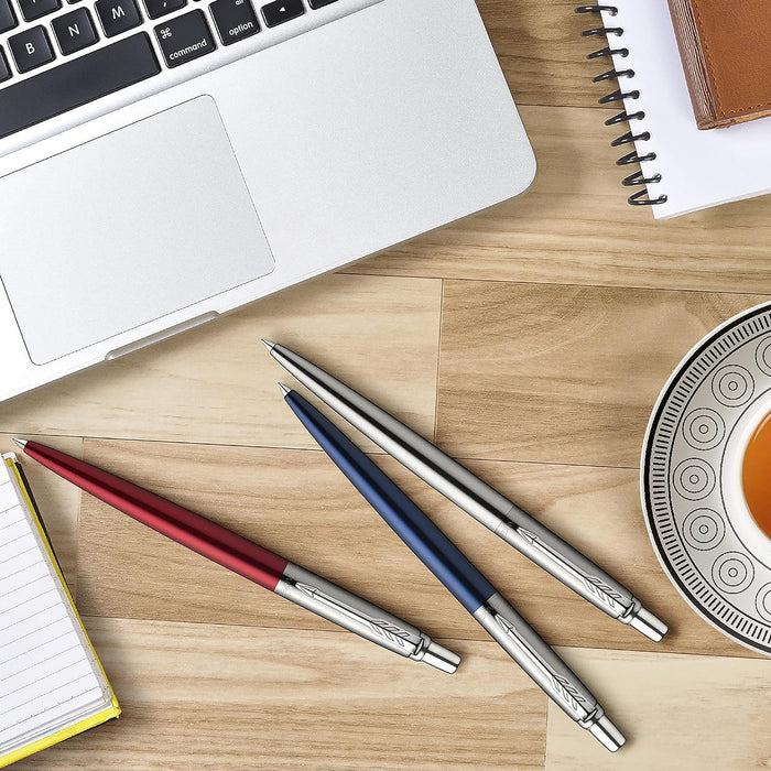 Parker Jotter London Trio Discovery Pack: Ballpoint Pen (Royal Blue), Gel Pen (Red Kensington) & Mechanical Pencil (Stainless Steel