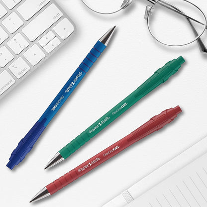 Paper Mate FlexGrip Gel Pens | Medium Point (0.7 mm) | Black Ink | 4 Count