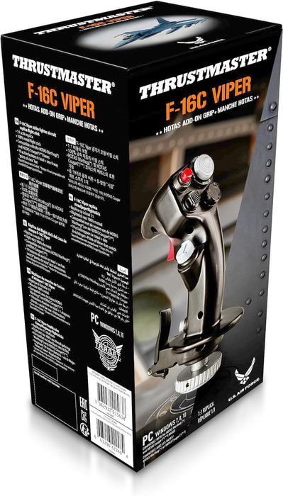F-16C Viper Hotas Add-On Grip - Versatile Replica Fighter Aircraft Flight Stick for Flight Games and Simulations (Electronic Games