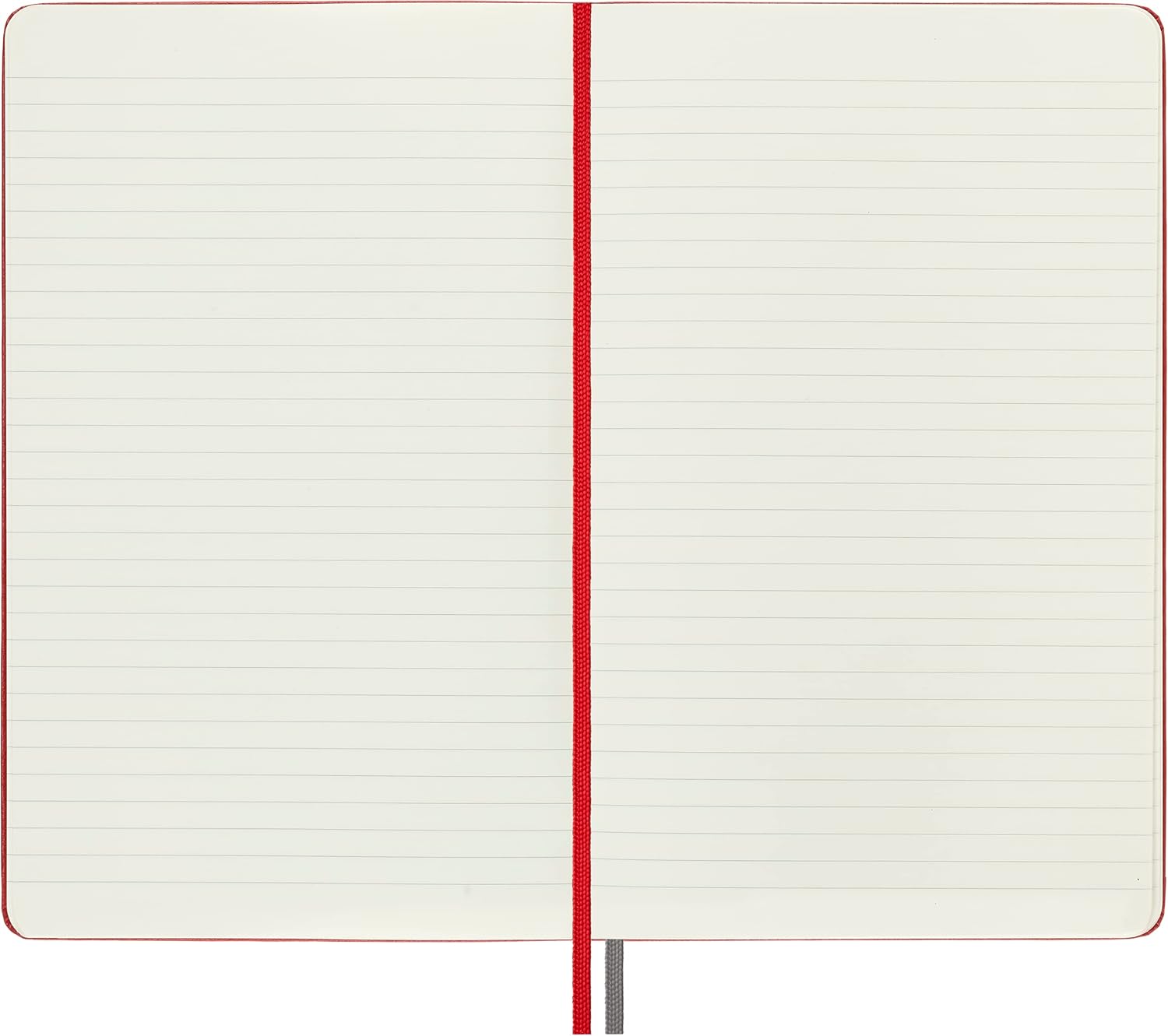 Moleskine - Classic Notebook Expanded, Ruled Notebook, Hard Cover and Elastic Closure, Size Large 13 x 21 cm, Colour Scarlet Red, 400 Pages