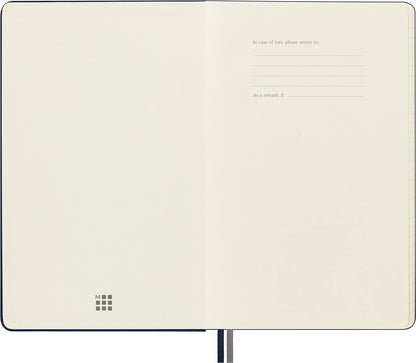 Moleskine - Classic Notebook Expanded, Ruled Notebook, Hard Cover and Elastic Closure, Size Large 13 x 21 cm, Colour Sapphire Blue, 400 Pages