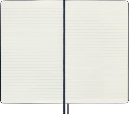 Moleskine - Classic Notebook Expanded, Ruled Notebook, Hard Cover and Elastic Closure, Size Large 13 x 21 cm, Colour Sapphire Blue, 400 Pages